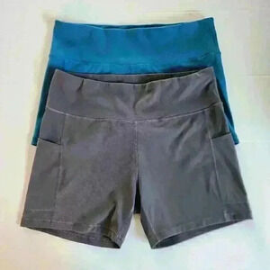 Espidoo Women's Plus Athletic Biking Yoga Shorts Bundle 2XL Casual Loungewear